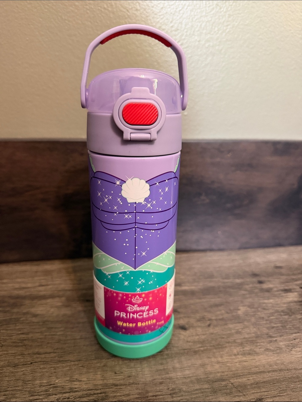 Thermos FUNtainer Disney Princess Ariel Water Bottle Stainless Steel 16oz NWT